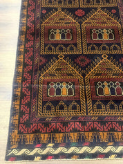 Afghan Rug 3x7, Navy Blue, Tribal Rug, Balouch Carpet, New - Jewel RugsShopify CollectiveHUNTEDFOX - Afghan Rug 3x7, Navy Blue, Tribal Rug, Balouch Carpet, New