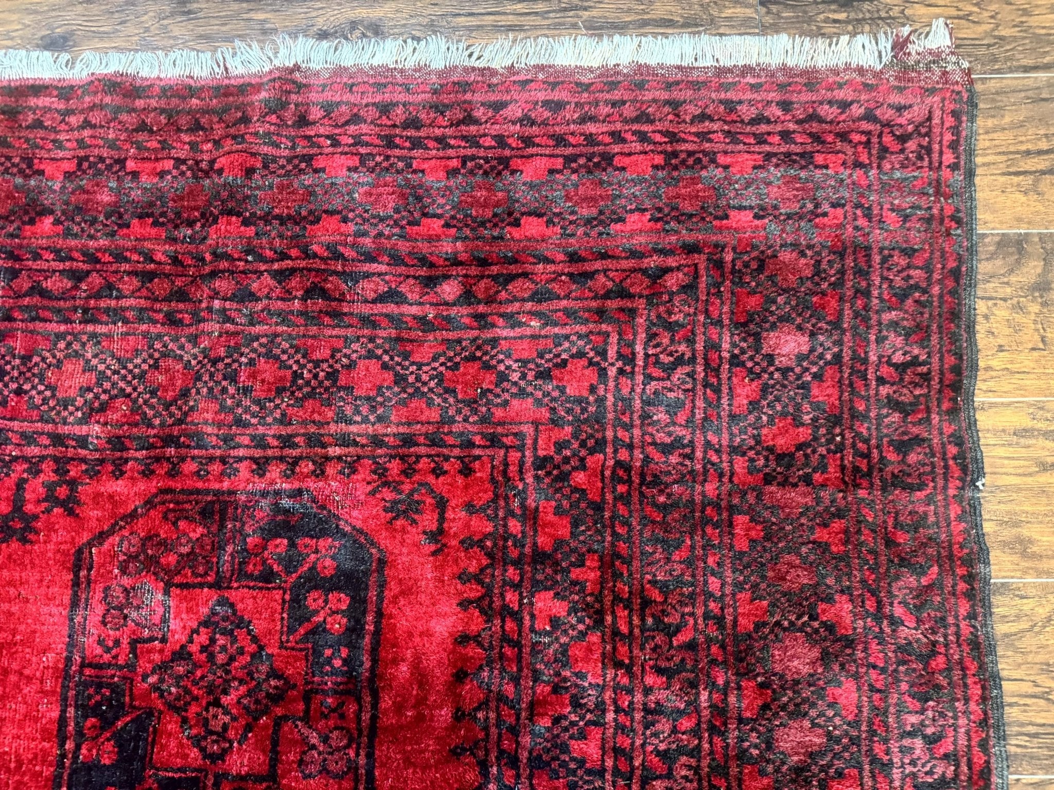 Afghan Turkoman Rug 9x10, Red Beshir Carpet, Tribal, Wool, Antique - Jewel RugsShopify CollectiveHUNTEDFOX - Afghan Turkoman Rug 9x10, Red Beshir Carpet, Tribal, Wool, Antique