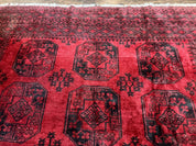 Afghan Turkoman Rug 9x10, Red Beshir Carpet, Tribal, Wool, Antique - Jewel RugsShopify CollectiveHUNTEDFOX - Afghan Turkoman Rug 9x10, Red Beshir Carpet, Tribal, Wool, Antique