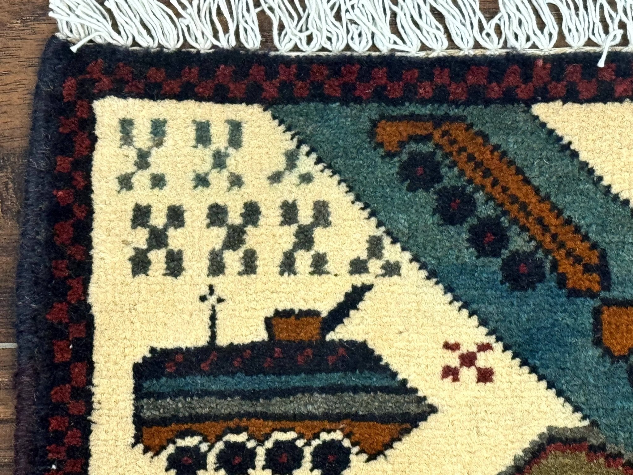 Afghan War Rug, Helicopters Tanks Guns, Handmade, Wool, 2x3 - Jewel RugsShopify CollectiveHUNTEDFOX - Afghan War Rug, Helicopters Tanks Guns, Handmade, Wool, 2x3