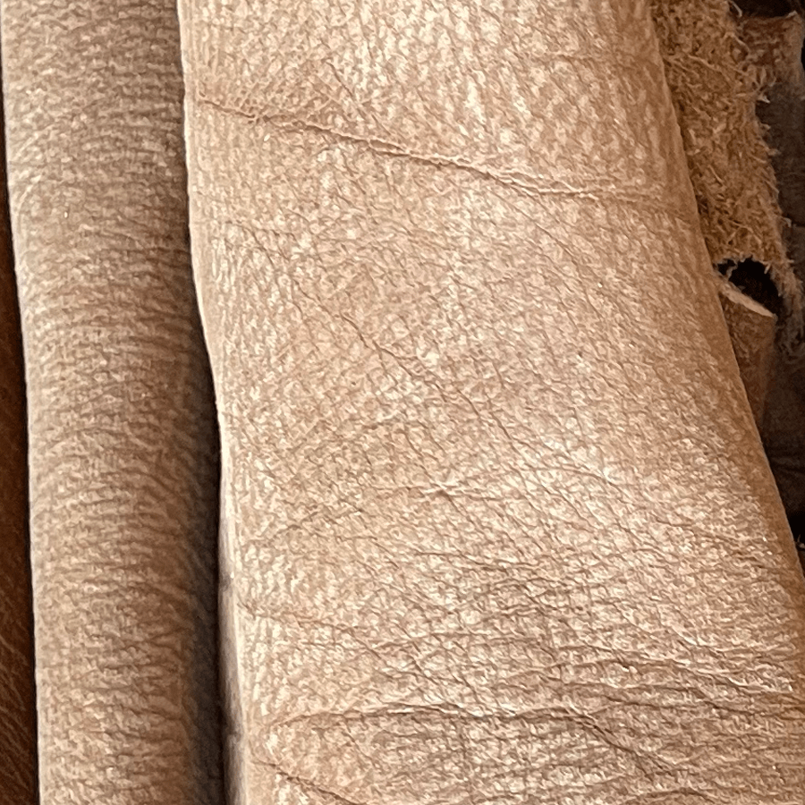 Aged Tan Leather Wall - Mount Headboard - headboardLEATHERShopify CollectiveHUNTEDFOX - Leather - Sample - Tan - Aged - Cigar - Soft - Texture