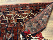 Antique Afghan Beshir Tent Header Textile Rug, Tribal Collectible, Wool - Jewel RugsShopify CollectiveHUNTEDFOX - Antique Afghan Beshir Tent Header Textile Rug, Tribal Collectible, Wool