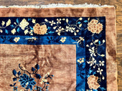 Antique Chinese Wool Rug 9x12, Large Peking Carpet, Handmade, Nichols Rug - Jewel RugsShopify CollectiveHUNTEDFOX - Antique Chinese Wool Rug 9x12, Large Peking Carpet, Handmade, Nichols Rug