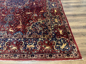 Antique Indo Persian Kerman Rug 9x12 Red Manchester Wool Animal Pictorials, Fine 290 KPSI - Jewel RugsShopify CollectiveHUNTEDFOX - Antique Indo Persian Kerman Rug 9x12 Red Manchester Wool Animal Pictorials, Fine 290 KPSI