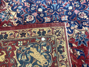 Antique Indo Persian Kerman Rug 9x12 Red Manchester Wool Animal Pictorials, Fine 290 KPSI - Jewel RugsShopify CollectiveHUNTEDFOX - Antique Indo Persian Kerman Rug 9x12 Red Manchester Wool Animal Pictorials, Fine 290 KPSI