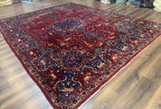 Antique Indo Persian Kerman Rug 9x12 Red Manchester Wool Animal Pictorials, Fine 290 KPSI - Jewel RugsShopify CollectiveHUNTEDFOX - Antique Indo Persian Kerman Rug 9x12 Red Manchester Wool Animal Pictorials, Fine 290 KPSI