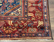 Antique Persian Rug 4x7, Blue and Red Malayer Carpet, Rare - Jewel RugsShopify CollectiveHUNTEDFOX - Antique Persian Rug 4x7, Blue and Red Malayer Carpet, Rare