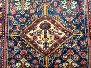 Antique Persian Rug 4x7, Blue and Red Malayer Carpet, Rare - Jewel RugsShopify CollectiveHUNTEDFOX - Antique Persian Rug 4x7, Blue and Red Malayer Carpet, Rare