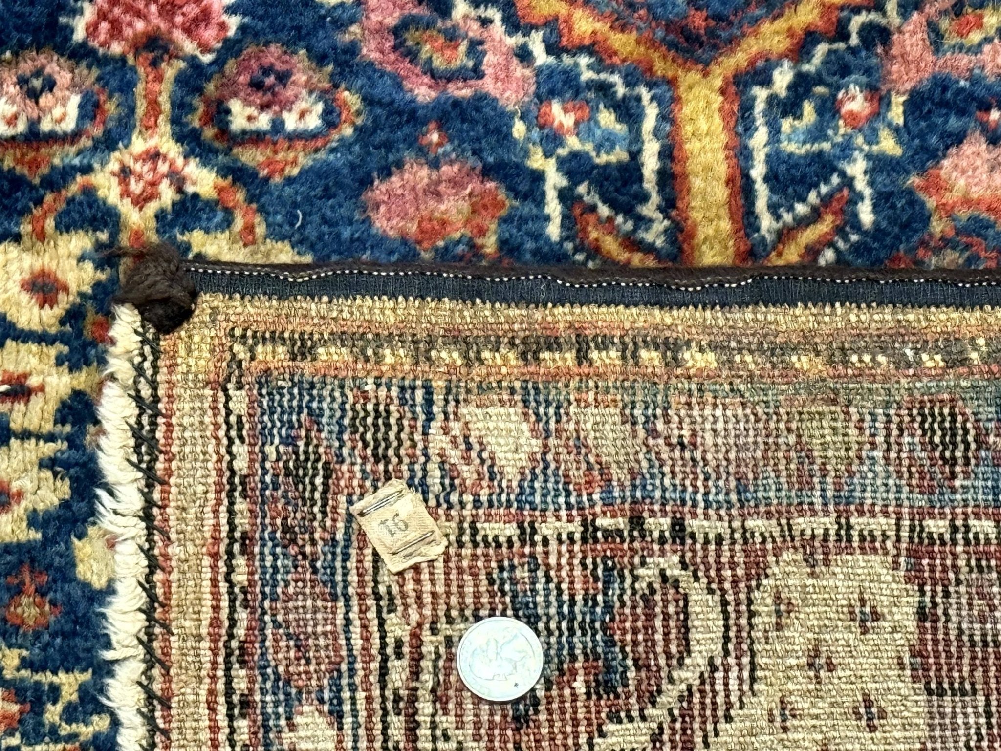 Antique Persian Rug 4x7, Blue and Red Malayer Carpet, Rare - Jewel RugsShopify CollectiveHUNTEDFOX - Antique Persian Rug 4x7, Blue and Red Malayer Carpet, Rare