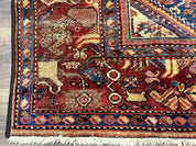 Antique Persian Rug 4x7, Blue and Red Malayer Carpet, Rare - Jewel RugsShopify CollectiveHUNTEDFOX - Antique Persian Rug 4x7, Blue and Red Malayer Carpet, Rare