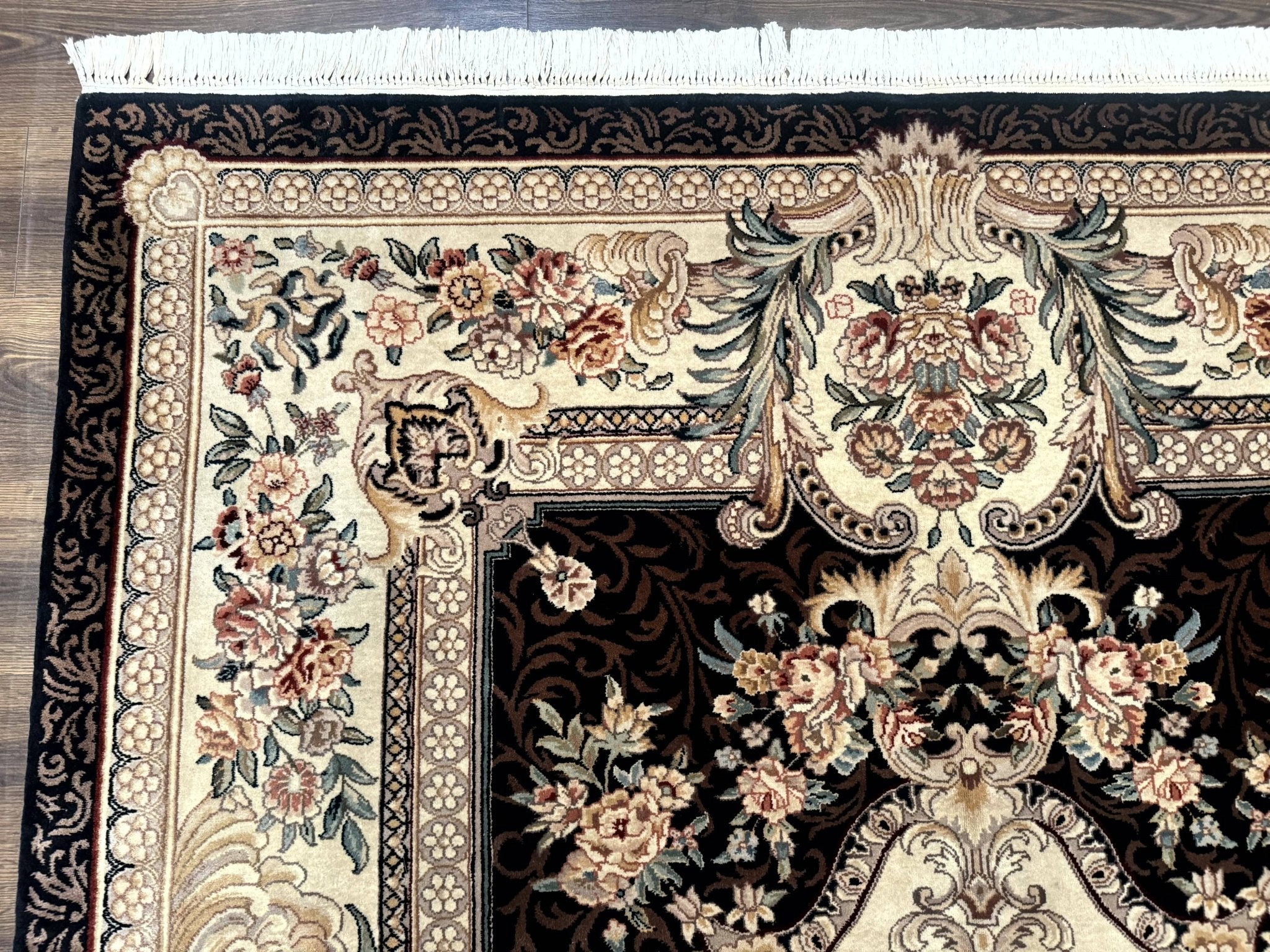 Aubusson Rug 6x9, European Design, Fine 170 KPSI, Elegant Carpet - Jewel RugsShopify CollectiveHUNTEDFOX - Aubusson Rug 6x9, European Design, Fine 170 KPSI, Elegant Carpet