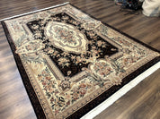 Aubusson Rug 6x9, European Design, Fine 170 KPSI, Elegant Carpet - Jewel RugsShopify CollectiveHUNTEDFOX - Aubusson Rug 6x9, European Design, Fine 170 KPSI, Elegant Carpet