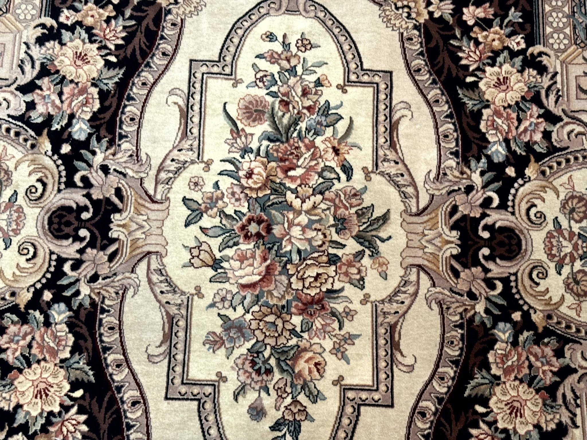 Aubusson Rug 6x9, European Design, Fine 170 KPSI, Elegant Carpet - Jewel RugsShopify CollectiveHUNTEDFOX - Aubusson Rug 6x9, European Design, Fine 170 KPSI, Elegant Carpet