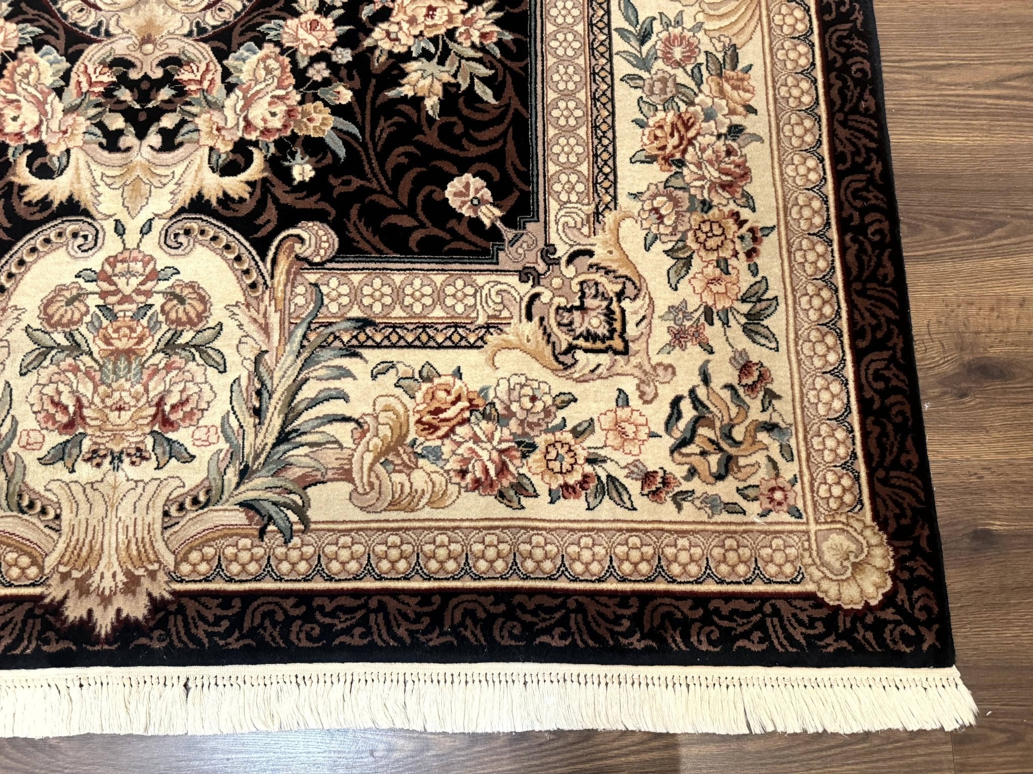 Aubusson Rug 6x9, European Design, Fine 170 KPSI, Elegant Carpet - Jewel RugsShopify CollectiveHUNTEDFOX - Aubusson Rug 6x9, European Design, Fine 170 KPSI, Elegant Carpet
