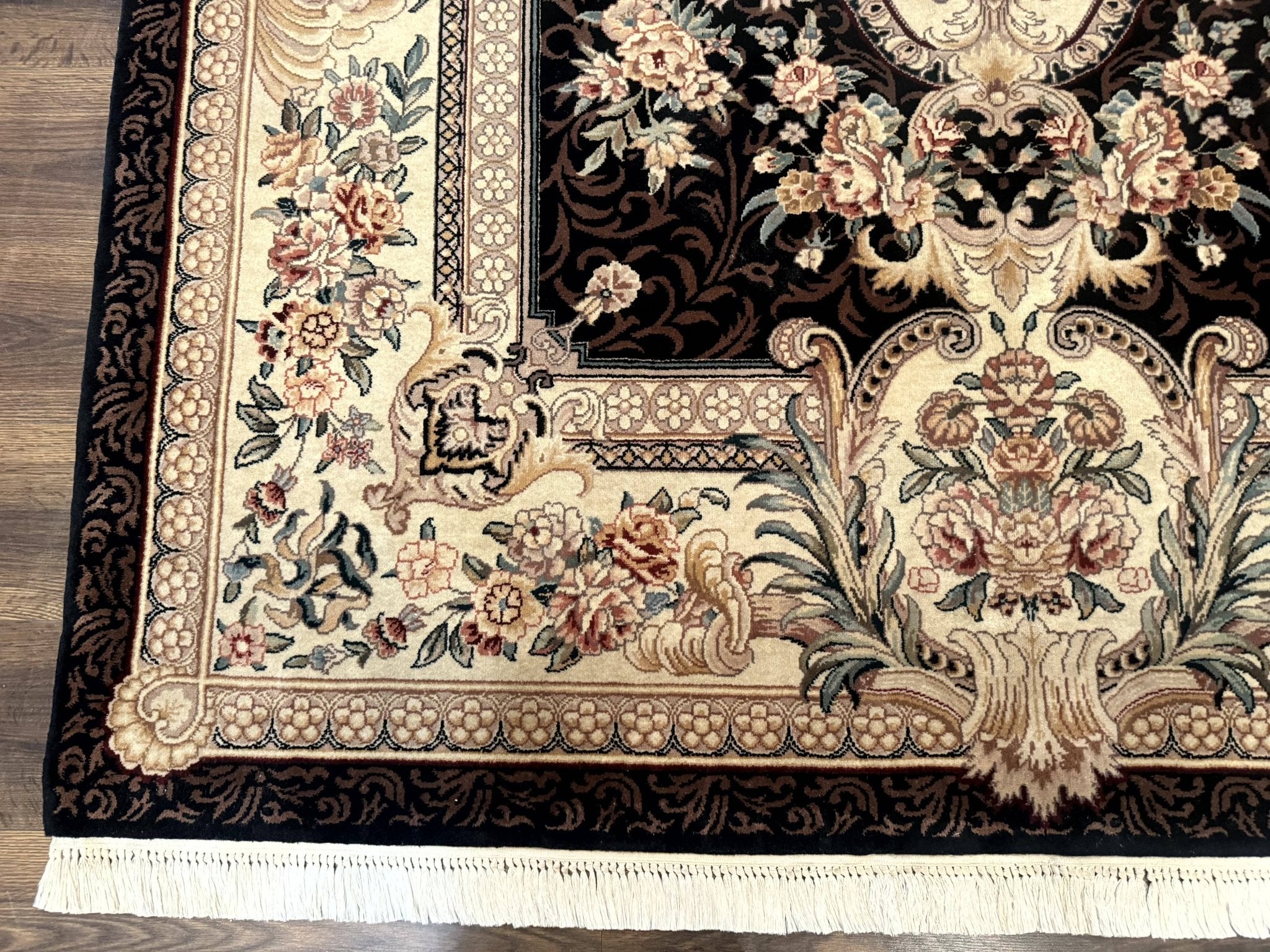 Aubusson Rug 6x9, European Design, Fine 170 KPSI, Elegant Carpet - Jewel RugsShopify CollectiveHUNTEDFOX - Aubusson Rug 6x9, European Design, Fine 170 KPSI, Elegant Carpet