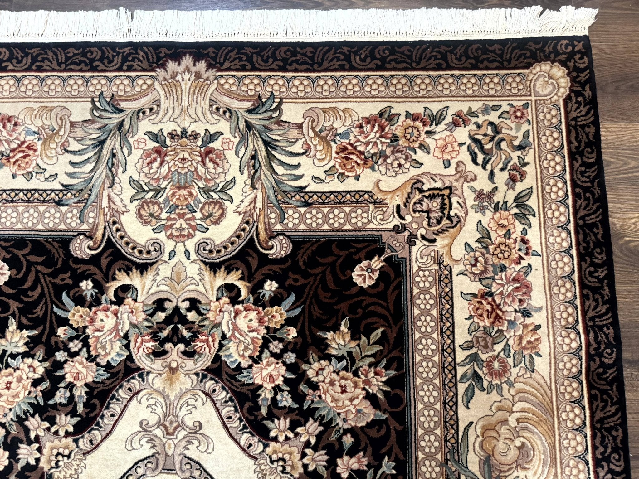 Aubusson Rug 6x9, European Design, Fine 170 KPSI, Elegant Carpet - Jewel RugsShopify CollectiveHUNTEDFOX - Aubusson Rug 6x9, European Design, Fine 170 KPSI, Elegant Carpet