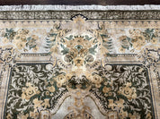 Aubusson Rug 8x10, Very Fine 225 KPSI, Floral, French European Design, Pakistani Carpet - Jewel RugsShopify CollectiveHUNTEDFOX - Aubusson Rug 8x10, Very Fine 225 KPSI, Floral, French European Design, Pakistani Carpet