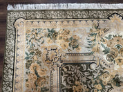 Aubusson Rug 8x10, Very Fine 225 KPSI, Floral, French European Design, Pakistani Carpet - Jewel RugsShopify CollectiveHUNTEDFOX - Aubusson Rug 8x10, Very Fine 225 KPSI, Floral, French European Design, Pakistani Carpet