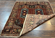 Antique Turkish Rug 4x6, Unique Rare Carpet