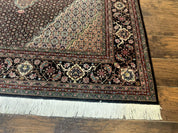 Sino Persian Rug 6x9, Herati Very Fine 400 KPSI, Black
