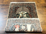 Stunning Sino Persian Pictorial Rug 2.7 x 4, Garden of Eden Adam & Eve Tree of Life Design, Extremely Fine 580 KPSI, Masterpiece