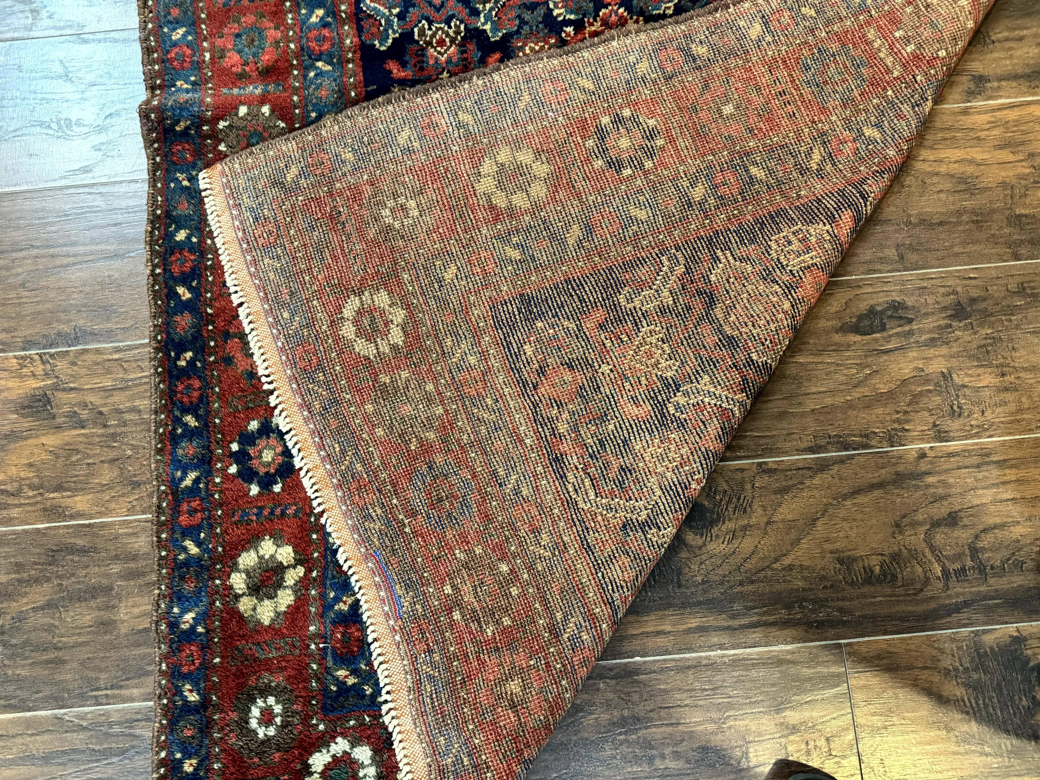 Antique Persian Tribal Rug 4x6, Kurdish Rug