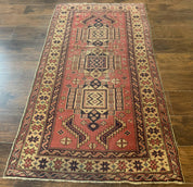 Antique Turkish Sparta Rug 3x6, Geometric Caucasian Kazak Pattern, Handmade
