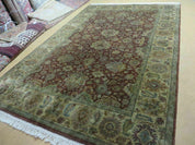 6' X 9' Handmade India Floral Oriental Wool Rug Carpet Tea Wash Red Hand Knotted