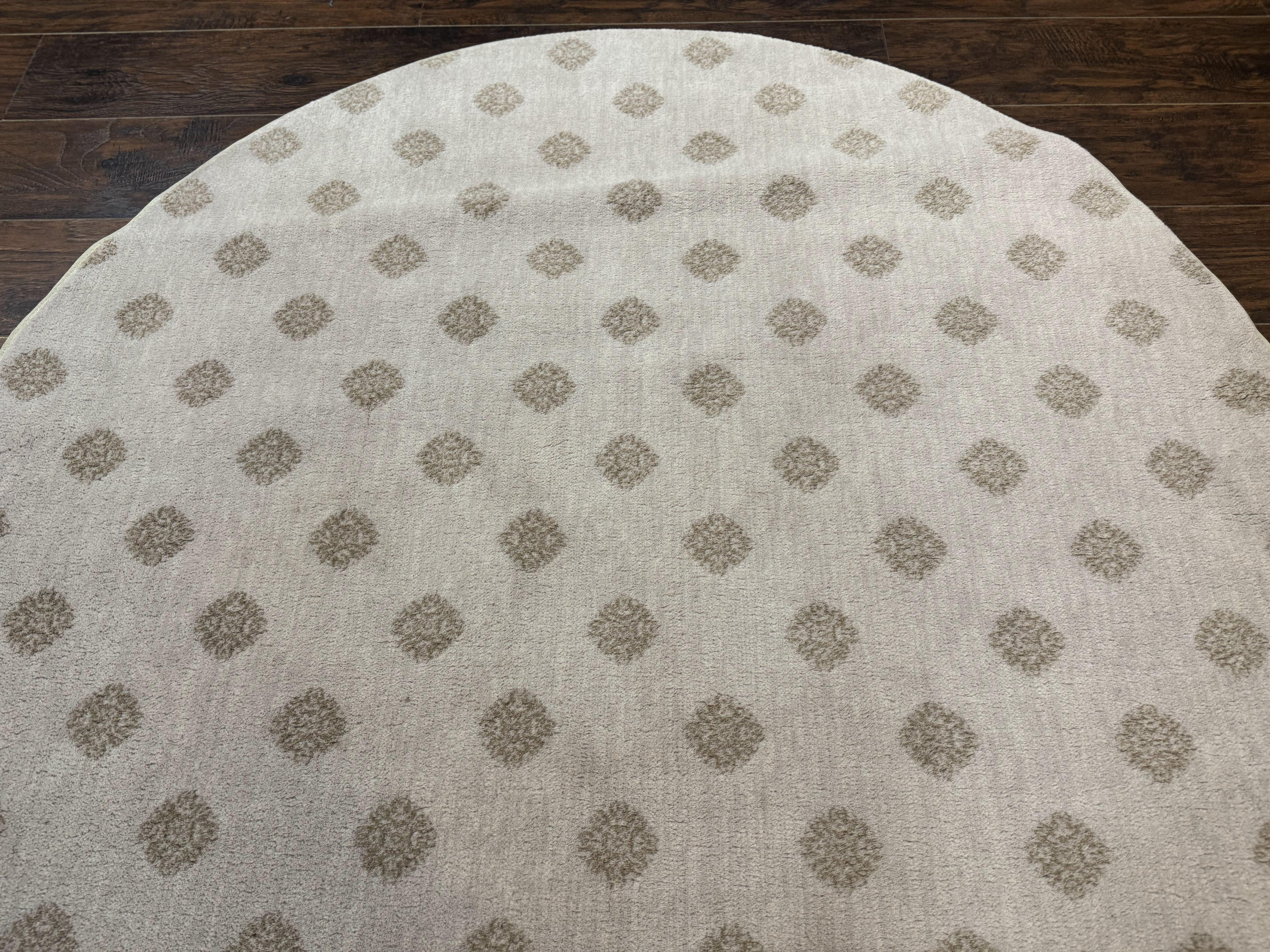 Round Power Loomed Rug 5x5, Contemporary Modern Round Carpet, 5ft Round