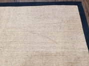 Jute Rug 8x10, Natural Jute Fiber Area Rug, Natural Sisal Area Rug with Black Border, 8x10 Carpet, Solid Jute Rug 8 x 10, Farmhouse Rug