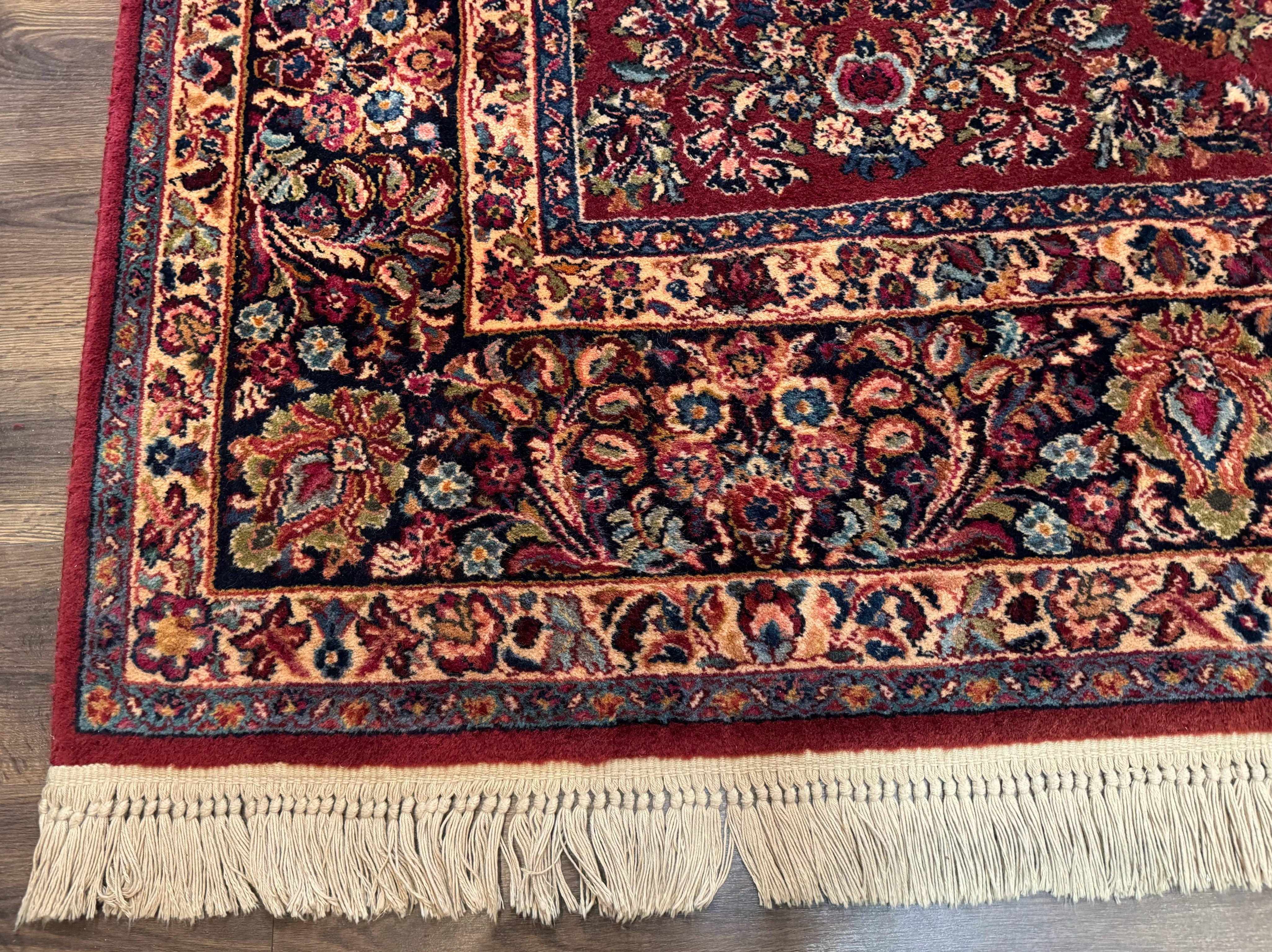 Karastan Rug 10x14, Red Sarouk #785, Wool Original 700 Series