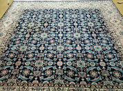 6' X 6' Gorgeous Handmade India Floral Oriental Wool Rug Square Blue Carpet Wow