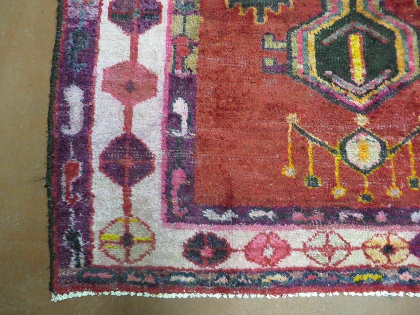 4' X 8' Antique Handmade Turkish Caucasian Kazak Design Wool Rug Veg Dyes Nice