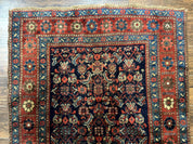 Antique Persian Tribal Rug 4x6, Kurdish Rug