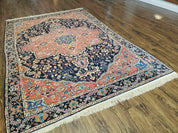 4.5' X 6.5' Handmade Antique Fine Indian Wool Rug Carpet Red