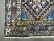 3' X 6' Antique Handmade India Floral Oriental Wool Rug Veg Dyes Nice