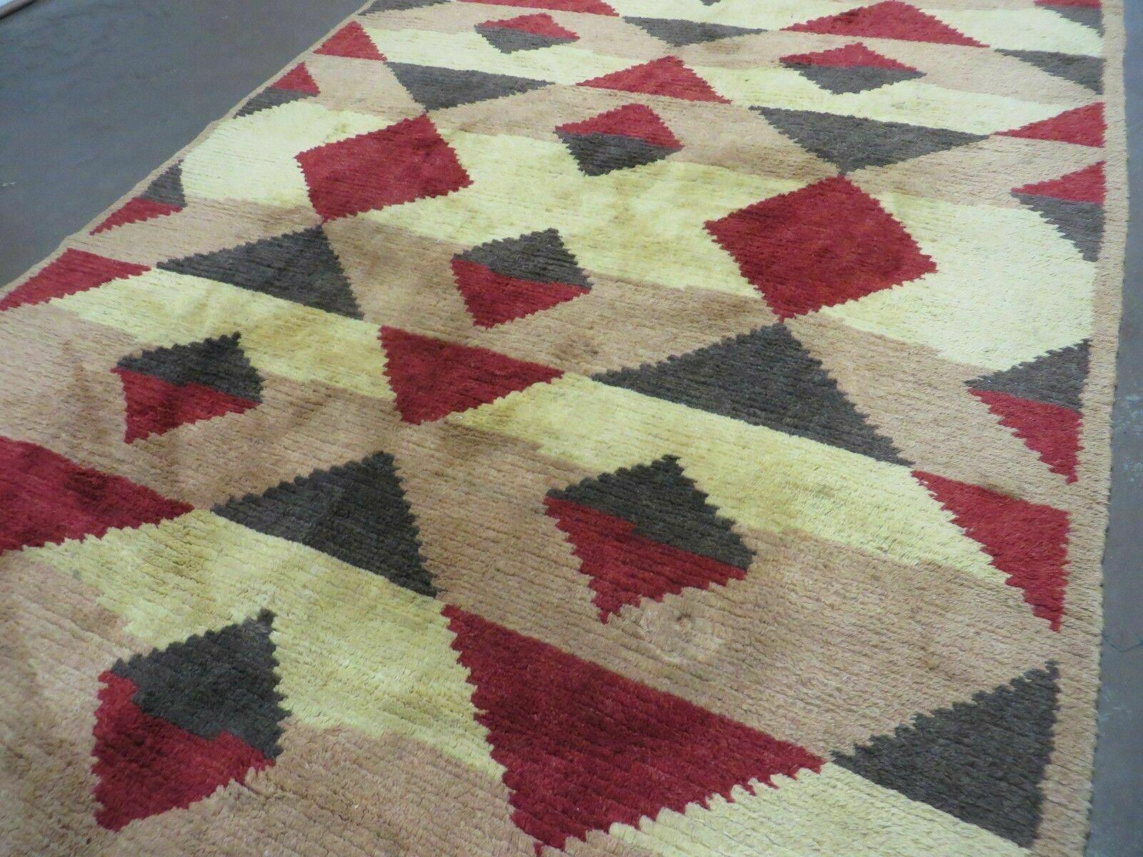 6' X 8' Handmade Tibetan Nepal Chinese Wool Rug Art Deco Contemporary Modern