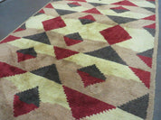 6' X 8' Handmade Tibetan Nepal Chinese Wool Rug Art Deco Contemporary Modern