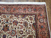 6x9 Top Quality Handmade Wool Area Rug Floral Allover Carpet Veg Dyes Beige