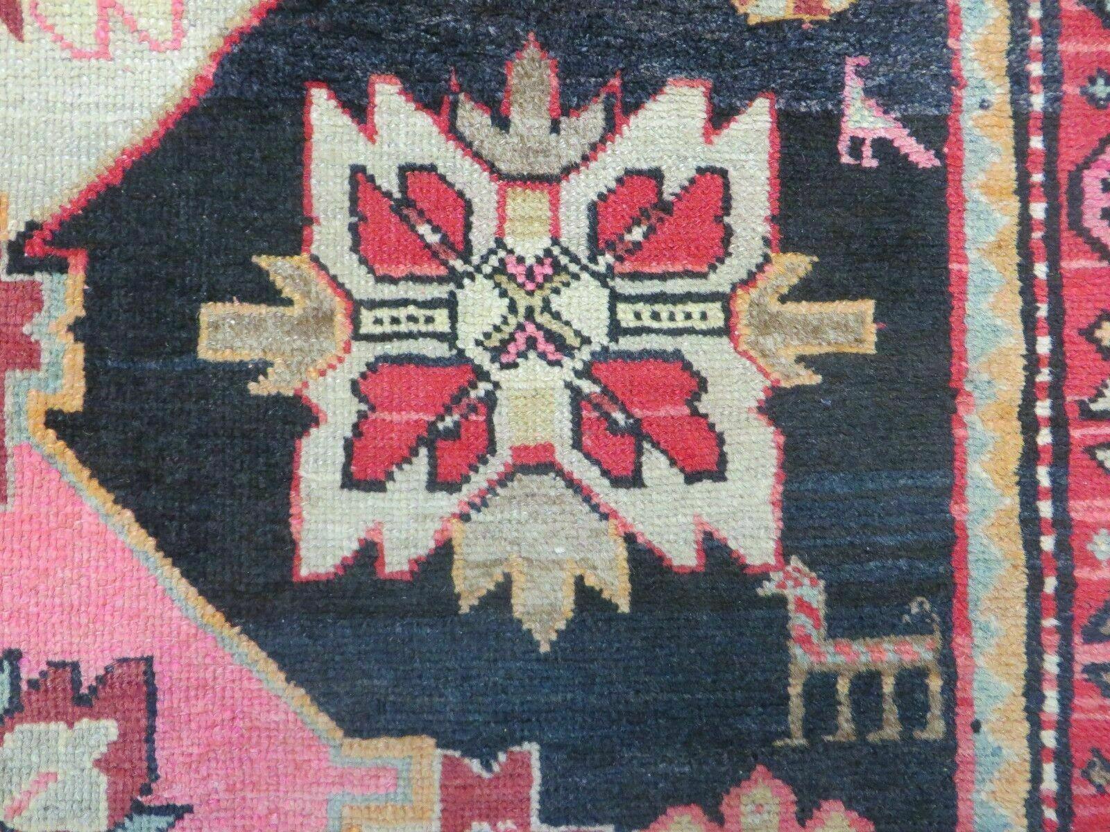 5' X 9' Antique Karabagh Caucasian Rug Handmade Wool Carpet Organic Dyes Nice