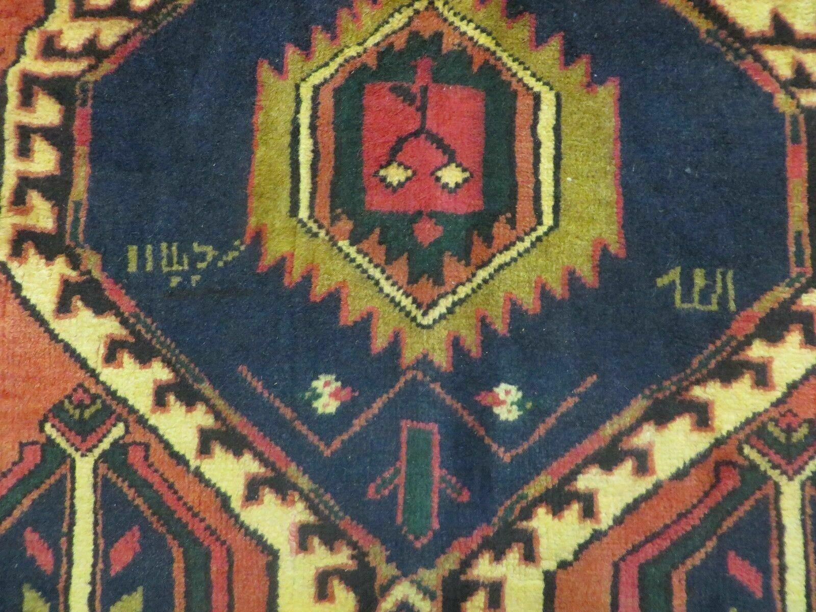 3' 4"X 7' Antique Handmade Turkish Wool Rug Organic #101