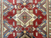 Turkish Kazak Rug 7.6 x 9.5, Geometric Medallions, Caucasian Pattern