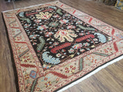 Peshawar Rug, 6x9 Rug, Hand Knotted Wool Area Rug, Black and Silver Rug, Unique Oriental Carpet, Handmade, Medium Sized Rug, Persian Rug