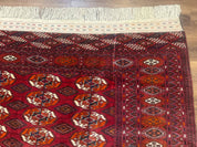 Persian Turkoman Rug 7x9, Red Tribal Carpet