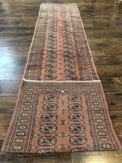 Pakistani Turkoman Bokhara Runner Rug 2.8 x 12, Oriental Runner for Hallway