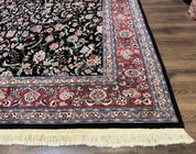 Large Sino Persian Rug 10x15, Floral Allover, Hand Knotted Wool Carpet, Fine