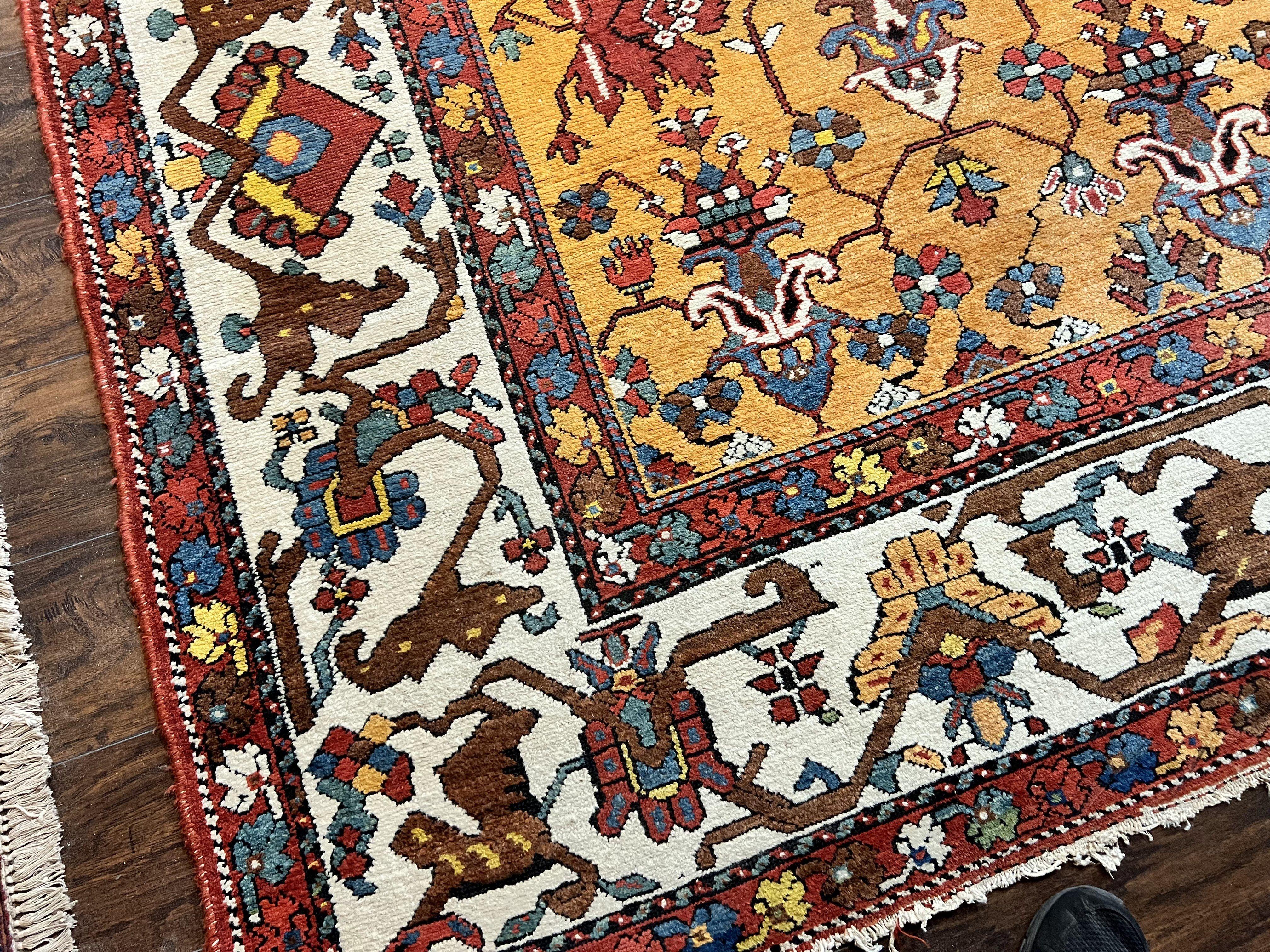 Antique Persian Bakhtiari Rug 14x19 – Rare Palace Size Carpet