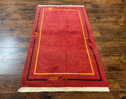 Indo Persian Gabbeh Rug 3x5, Red
