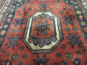 4' X 9' Antique Handmade Turkish Tribal Oriental Geometric Wool Rug # 605