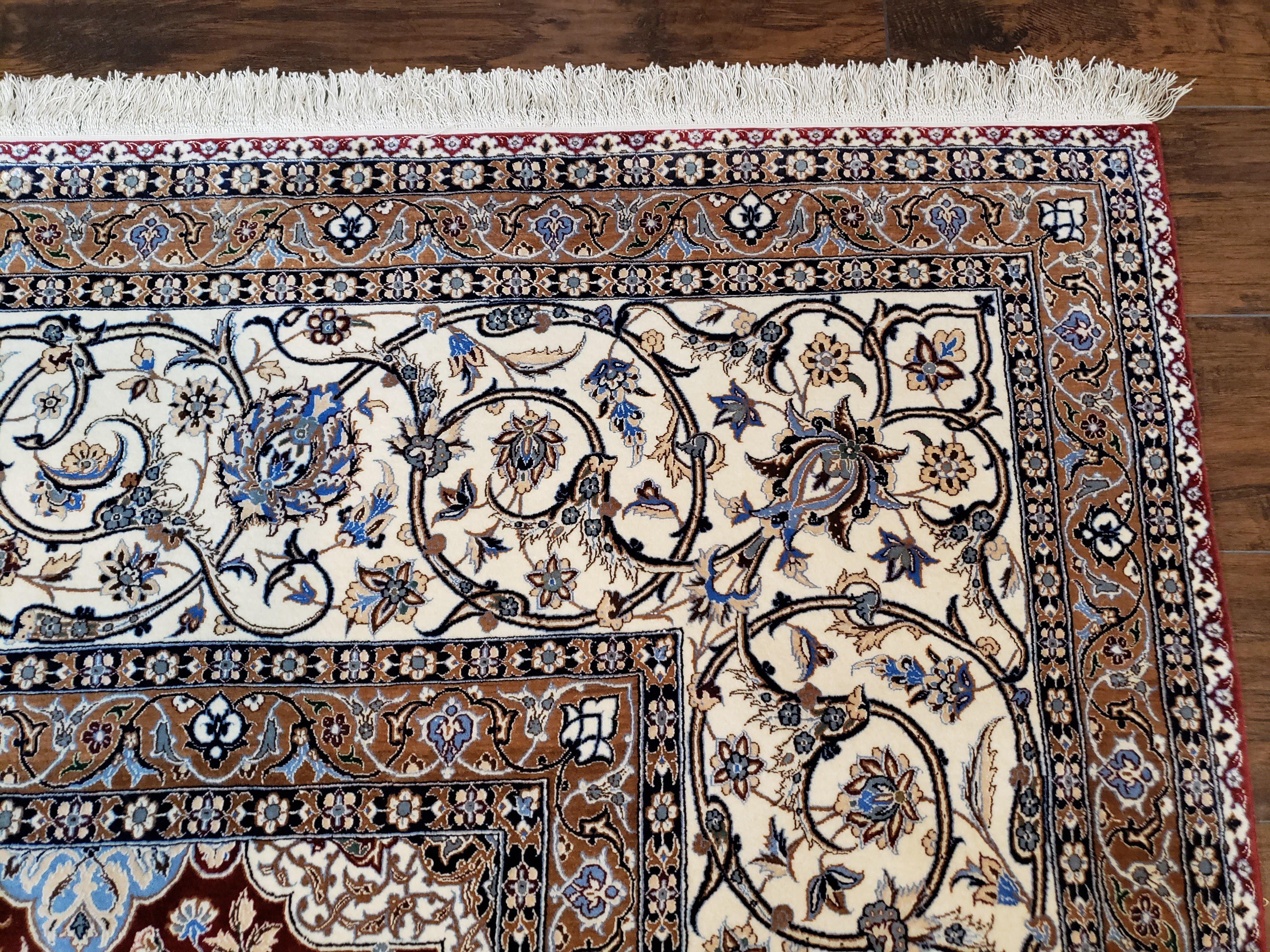 Persian Nain Rug 11x15 – Wool on Silk, Hand-Knotted, Signed Masterpiece